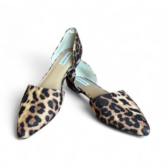 Steve Madden Leopard Print Flats Preppy Old money trendy Size 9.5 - Picture 1 of 7